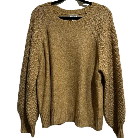 J. Crew Sweaters - J. Crew Plus Size Wool Crewneck Honeycomb Sleeve Sweater Size XXL - EUC